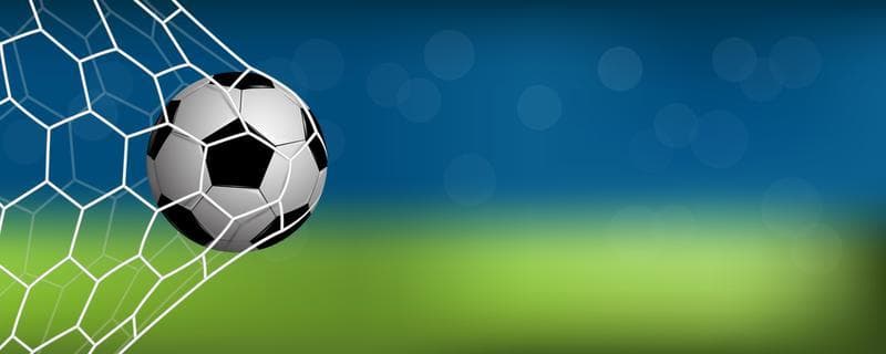 Soccer field with goal